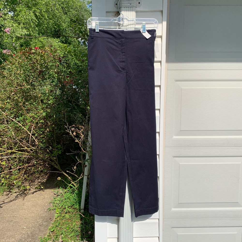 NWT Talbots "the Perfect Crop" Navy Blue Pants - Picture 6 of 6